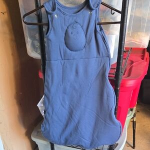 Nested Bean Soft Blue Zen Sack Winter Size M 6-15 Months 2 Way Zipper Weighted